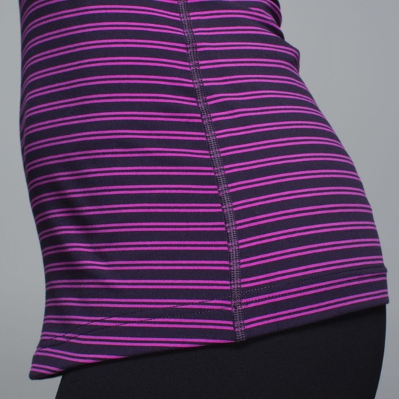 Lululemon Cool Racerback - Double Trouble Stripe Ultra Violet Black Grape - Picture 4 of 8